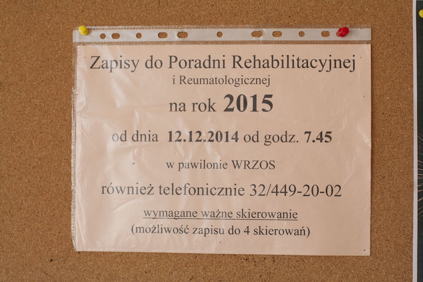 Kolejka do poradni rehabilitacyjnej w Goczałkowicach– Zdroju