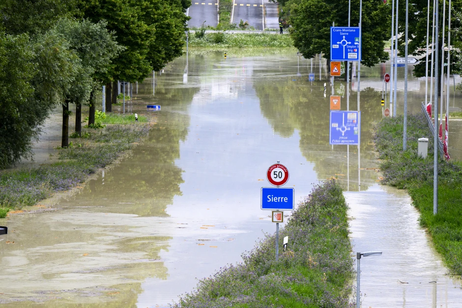Poplave u Švajcarskoj - reka Rona, Sijer, 30. juna