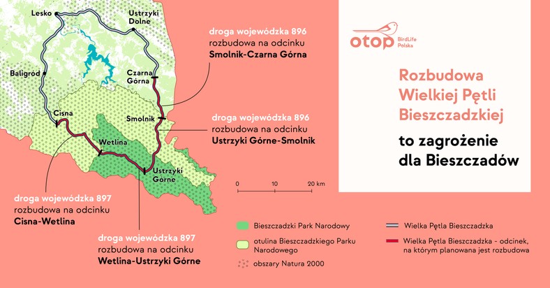 OTOP kontra rozbudowa drogi w Bieszczadach