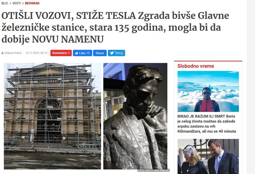 "Blic" najavio u novembru 2019.