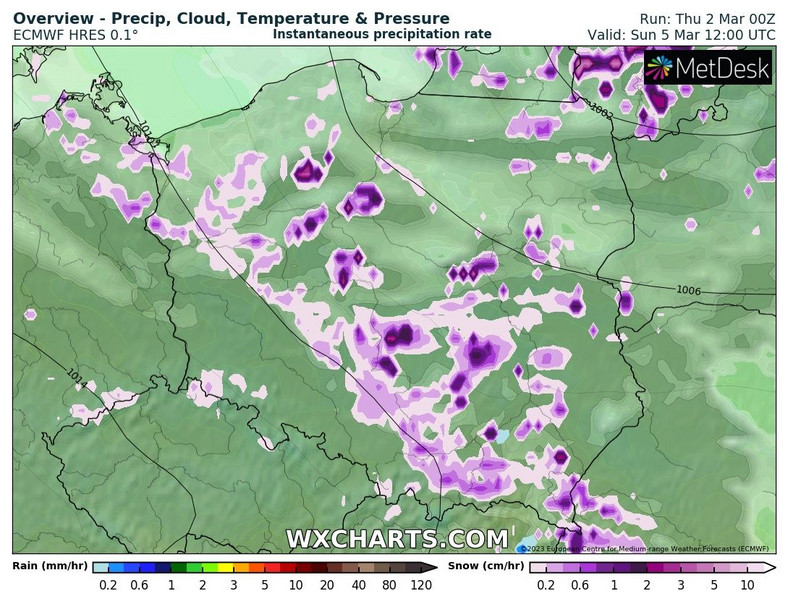 Śnieg zacznie padać już w weekend