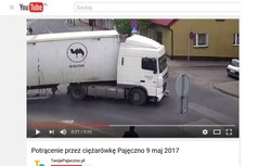 Kobieta pod ciężarówką. Groźnie wyglądający wypadek w Pajęcznie