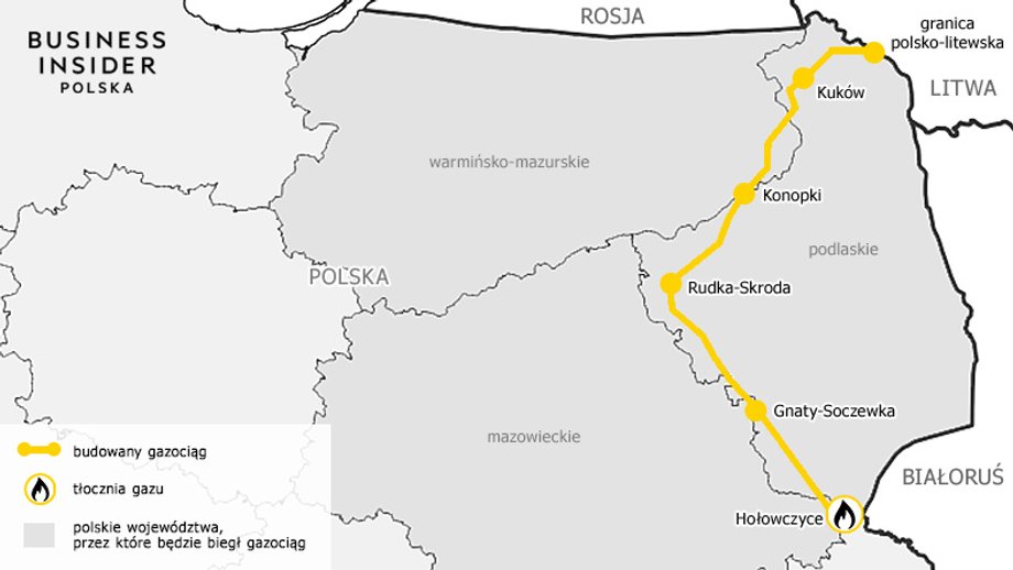 Polska strona gazociągu Polska-Litwa. 