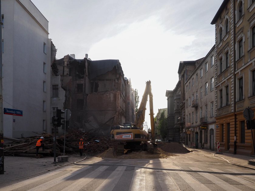 Kamienica przy Rewolucji w Łodzi. Ruszyła rozbiórka