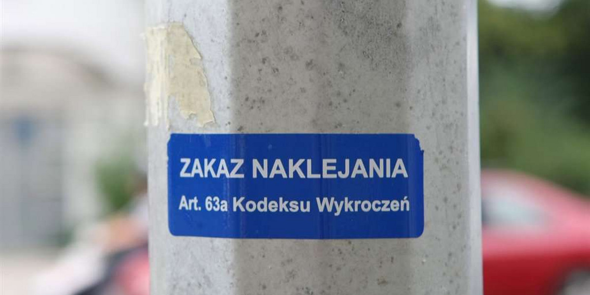 Naklejki o zakazie naklejania zaśmiecąją Poznań