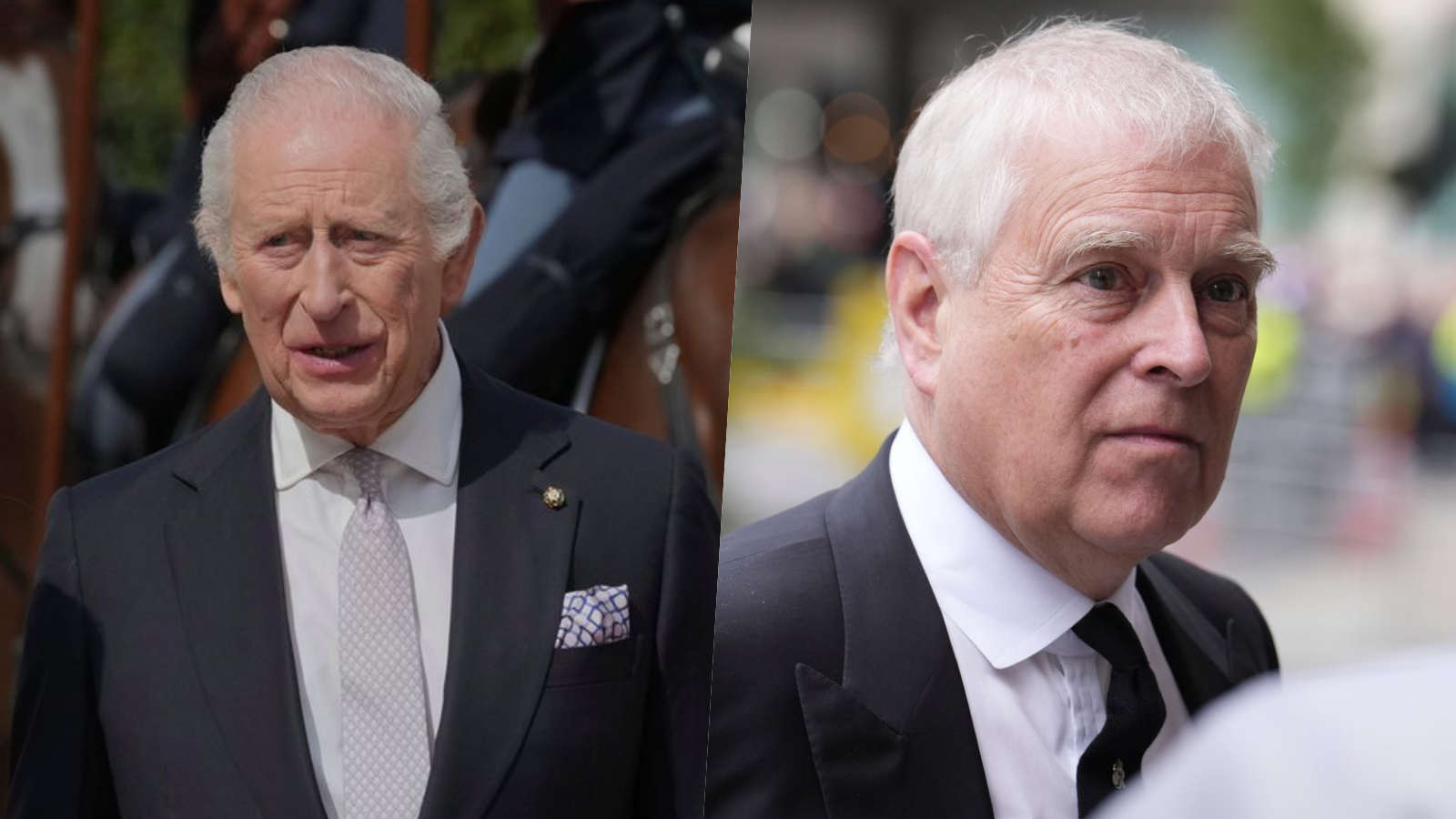 Kráľ Karol III. a jeho brat Andrew.