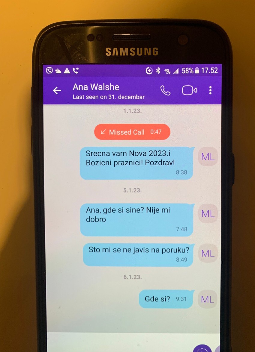 prepiska Ane Volš sa majkom