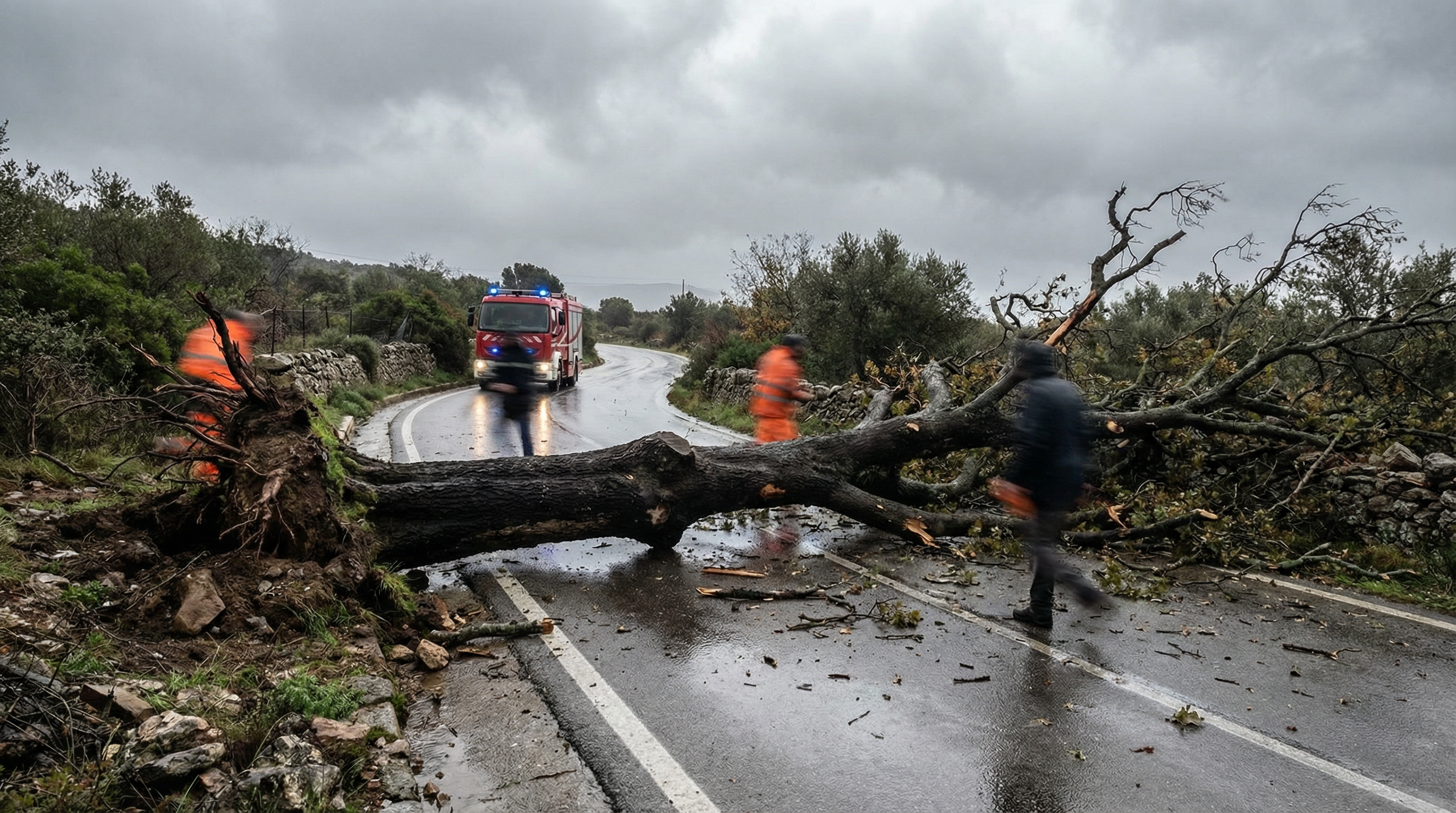 Oltre 320 interventi dei vigili del fuoco in Sardegna e Calabria per maltempo
