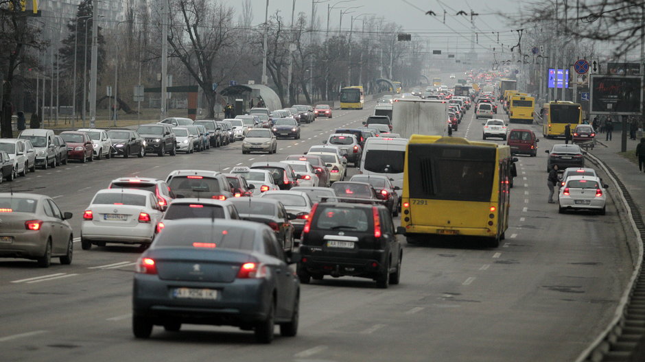 Ulice Kijowa w lutym 2022 r.