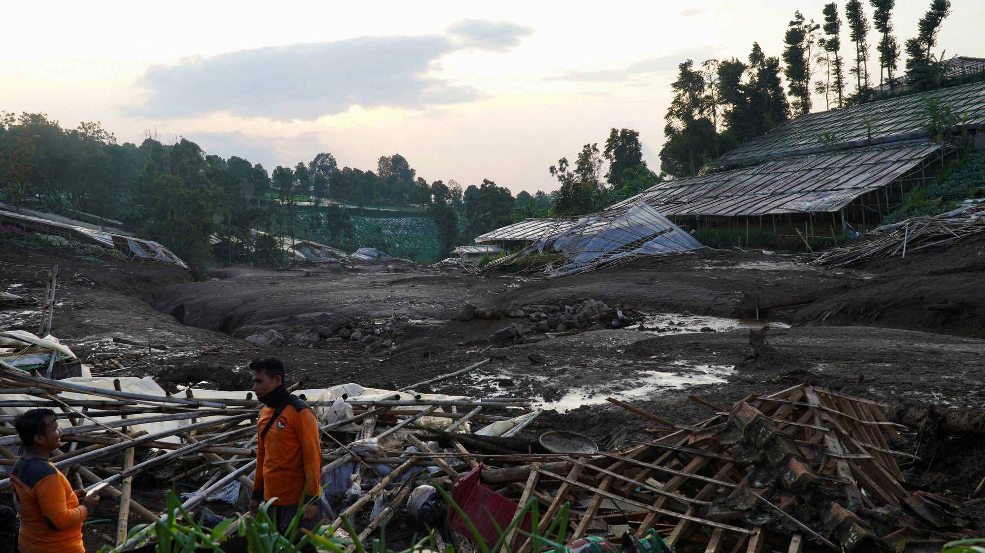 Zosuv pôdy v Indonézii.