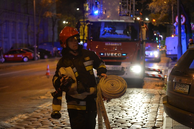 Służby na miejscu wypadku