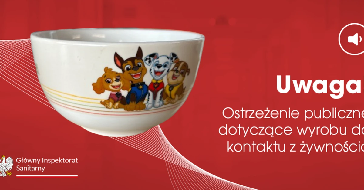 GIS ostrzega przed naczyniami dla dzieci z popularnego sklepu. Są szkodliwe