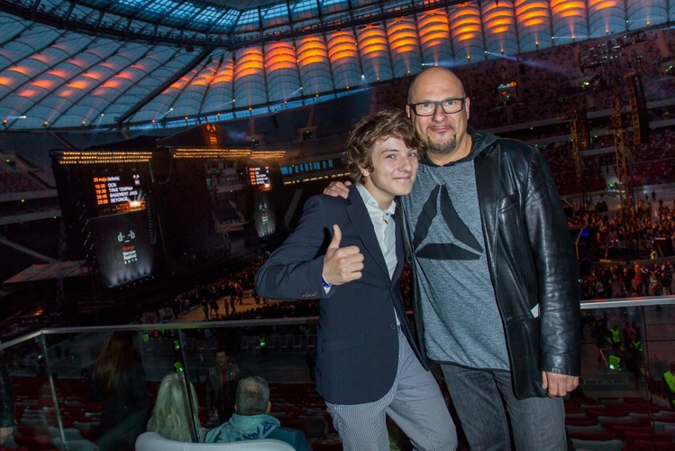 Piotr Gąsowski z synem na Orange Warsaw Festival 2013
