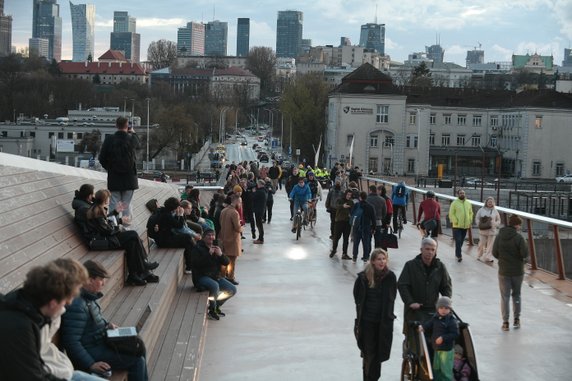 Nowy most pieszo-rowerowy przez Wisłę w Warszawie