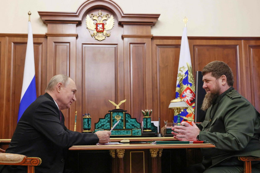 Władimir Putin i Ramzan Kadyrow w Moskwie, 28 września 2023 r.