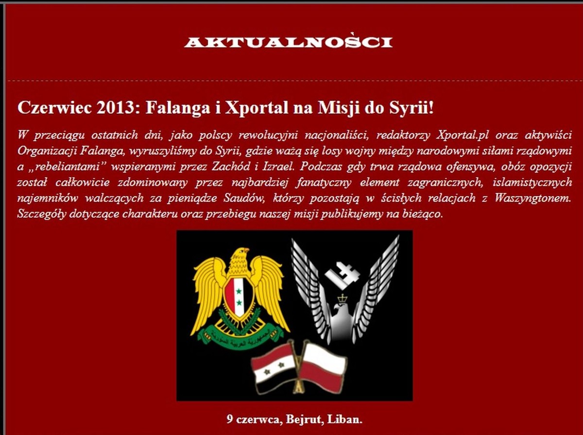 Strona internetowa Falangi