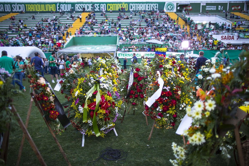 Ostatnie pożegnanie piłkarzy i działaczy Chapecoense