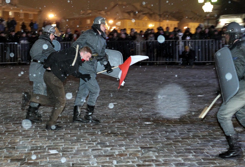 WARSZAWA ROCZNICA STANU WOJENNEGO INSCENIZACJA