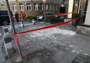 Pala fasada sa zgrade u Kosovskoj ulici