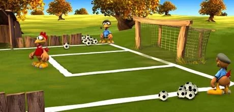 Screen z gry "Moorhuhn Soccer"