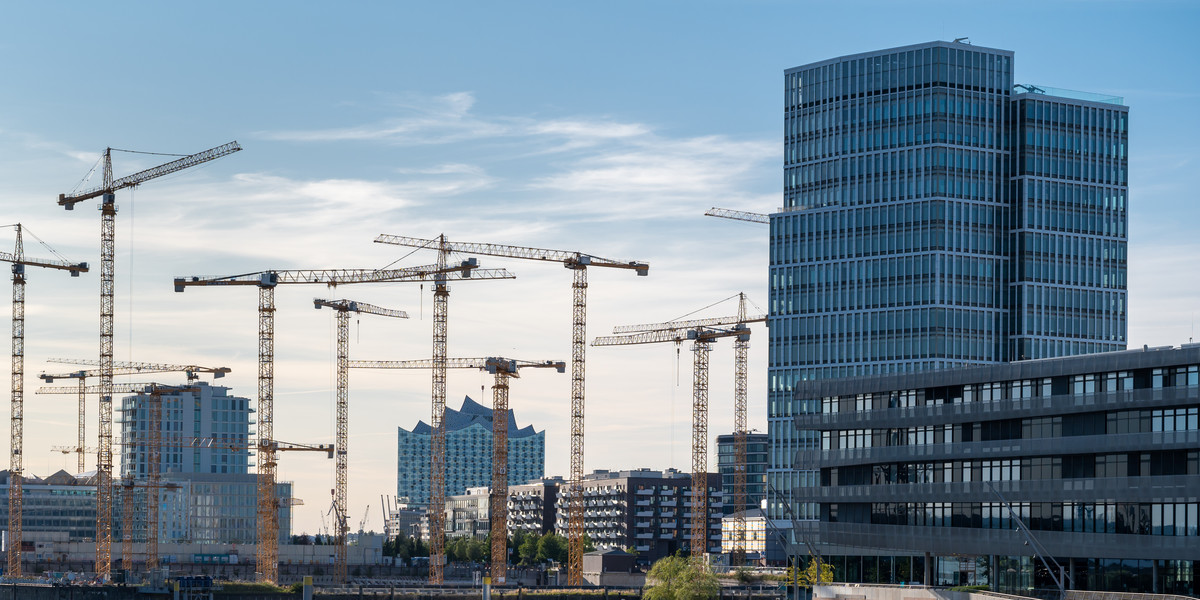 Nowo budowana dzielnica mieszkaniowa w Hamburgu