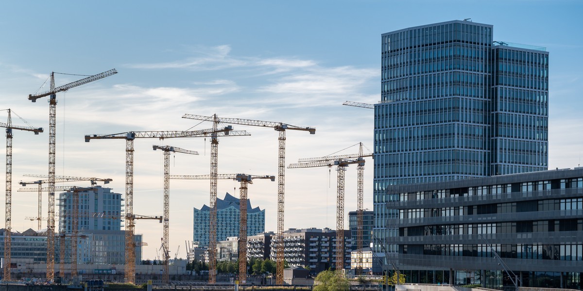 Nowo budowana dzielnica mieszkaniowa w Hamburgu