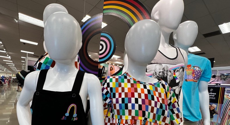 A Pride display at a Target store in Wisconsin last year.Dominick Reuter/Insider