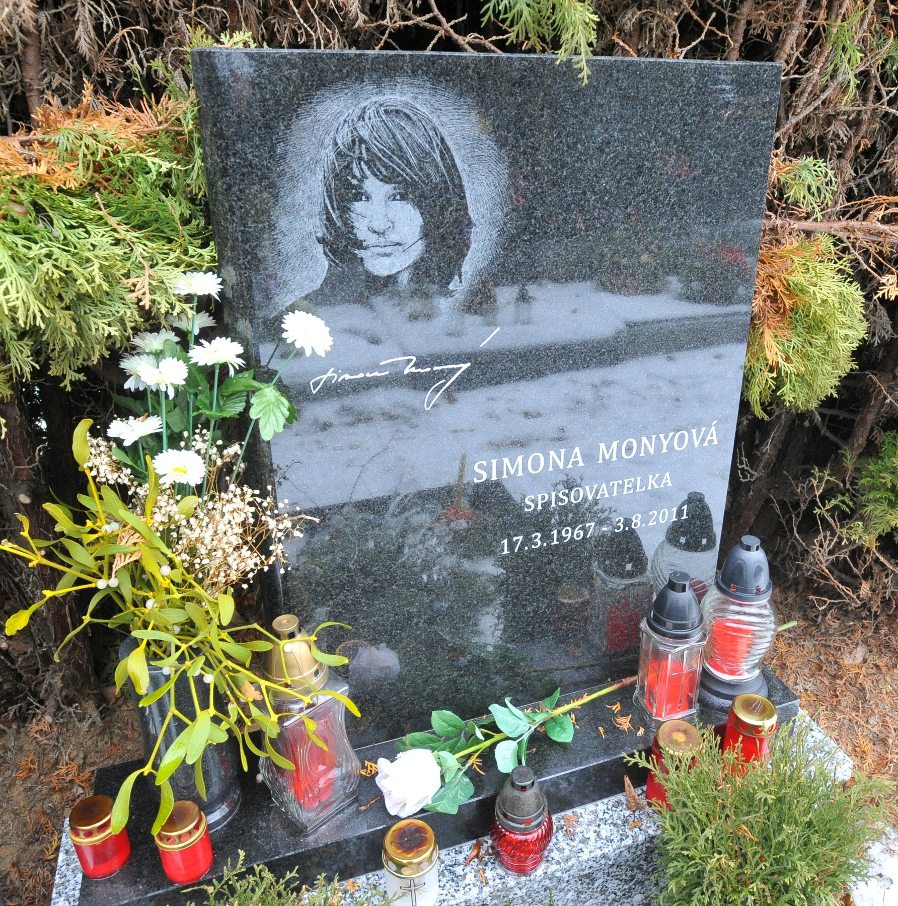 Hrob českej spisovateľky Simony Monyovej.  