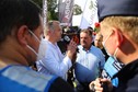 Przewodniczący Ogólnopolskiego Porozumienia Związków Zawodowych Rolników i Organizacji Rolniczych Sławomir Izdebski (z prawej), po lewej  Szczepan Wójcik