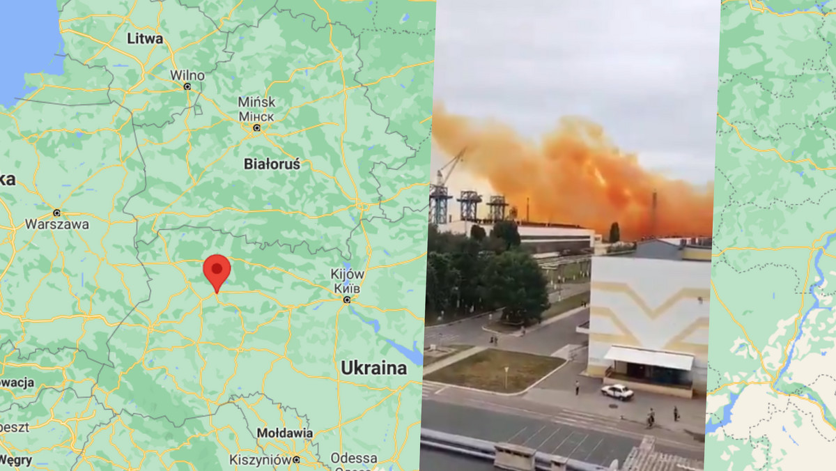 Ukraina: Awaria w zakładach azotowych. Pomarańczowa chmura nad miastem