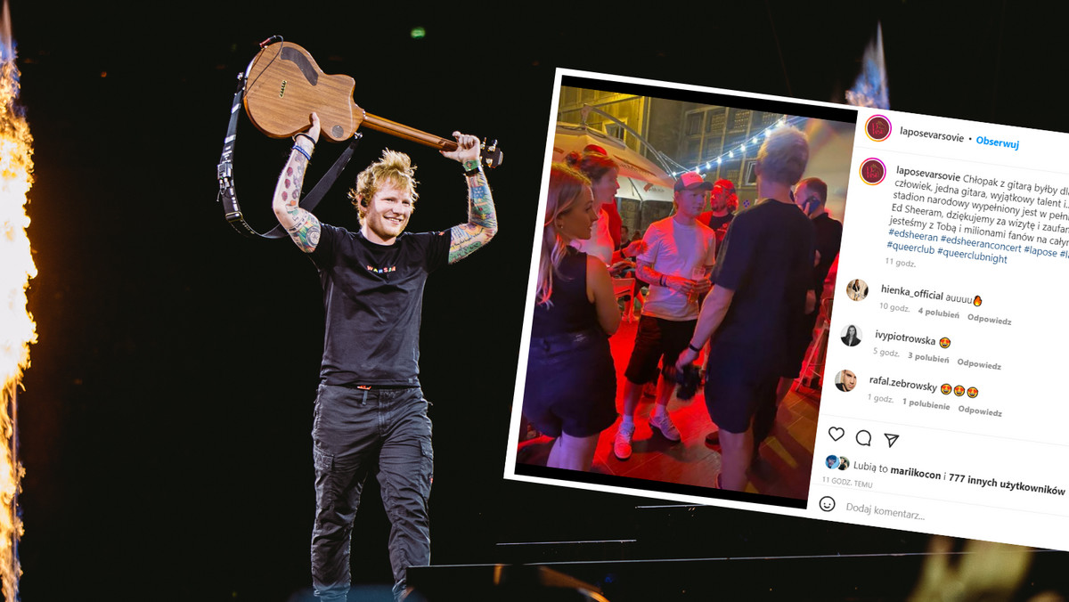 Ed Sheeran w klubie LGBT w Warszawie. "Doskonale się bawił"