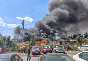Požar u nehigijenskom naselju na Bežanijskoj kosi