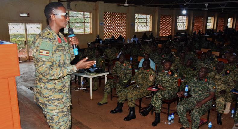 The event is taking place at the Non-Commissioned Officers Academy in Jinja.