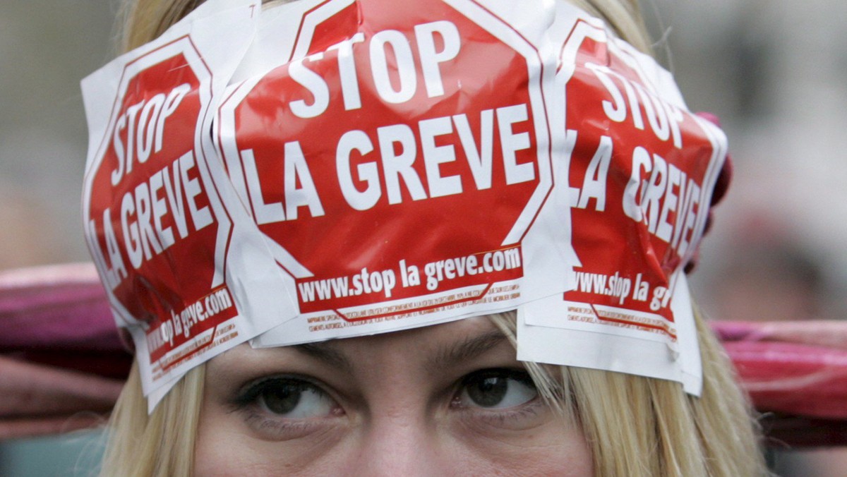 FRANCJA PROTEST PRZECIWKO STRAJKOM