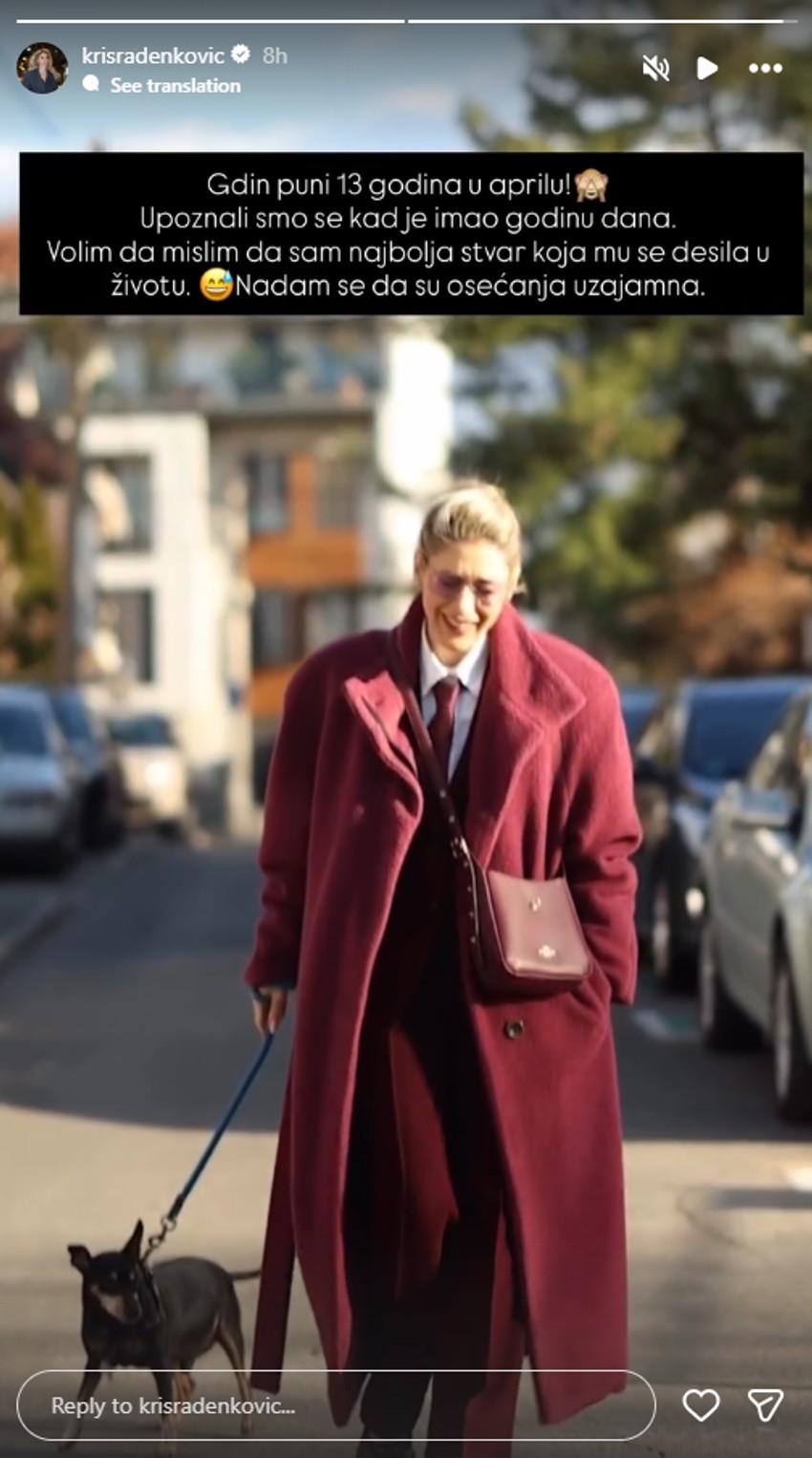 Kristina Radenković, objava