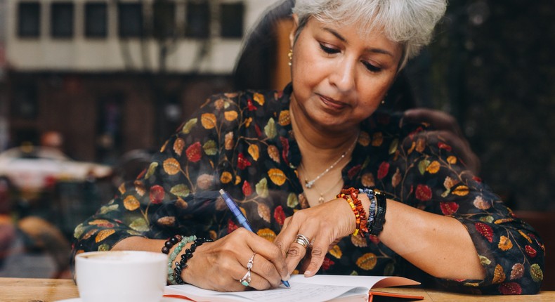 Journaling is a great way to let off some emotional steam on a mental health day.Carolin Voelker / EyeEm / Getty Images