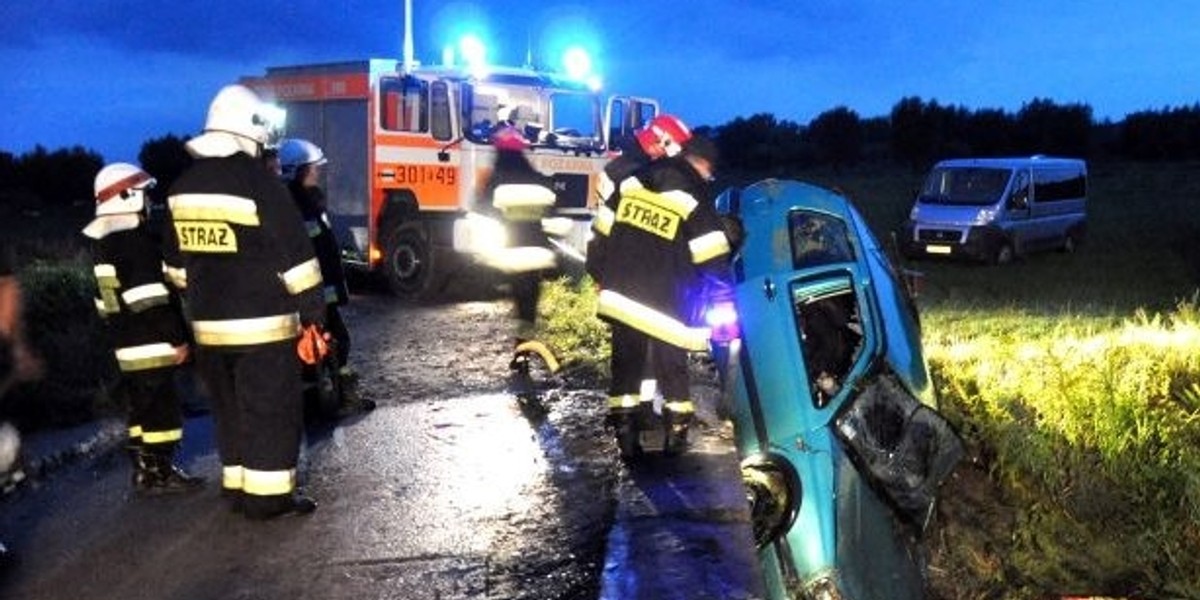 Uciekali przed policją wypadek