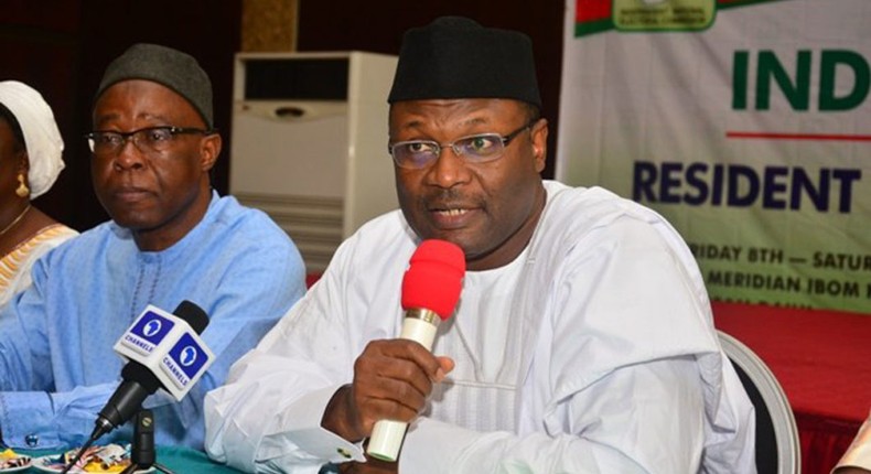 INEC Chairman Prof. Mahmood Yakubu. (Channels TV)