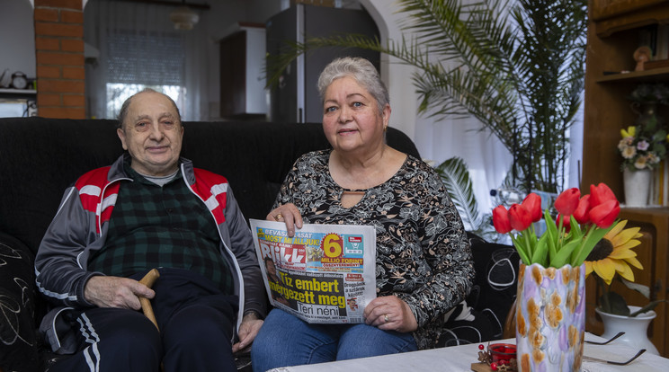 Bernát Benedekné alig várja, hogy főzzön azokból az alapanyagokból, amit a Blikk nyereményén vett /Fotó: Czerkl Gábor