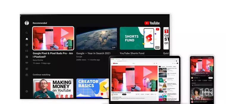 YouTube otrzymuje liczne zmiany. Wśród nowości odświeżony widok