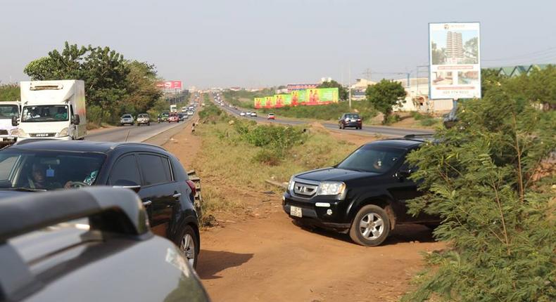 Unapproved routes on Accra-Tema motorway