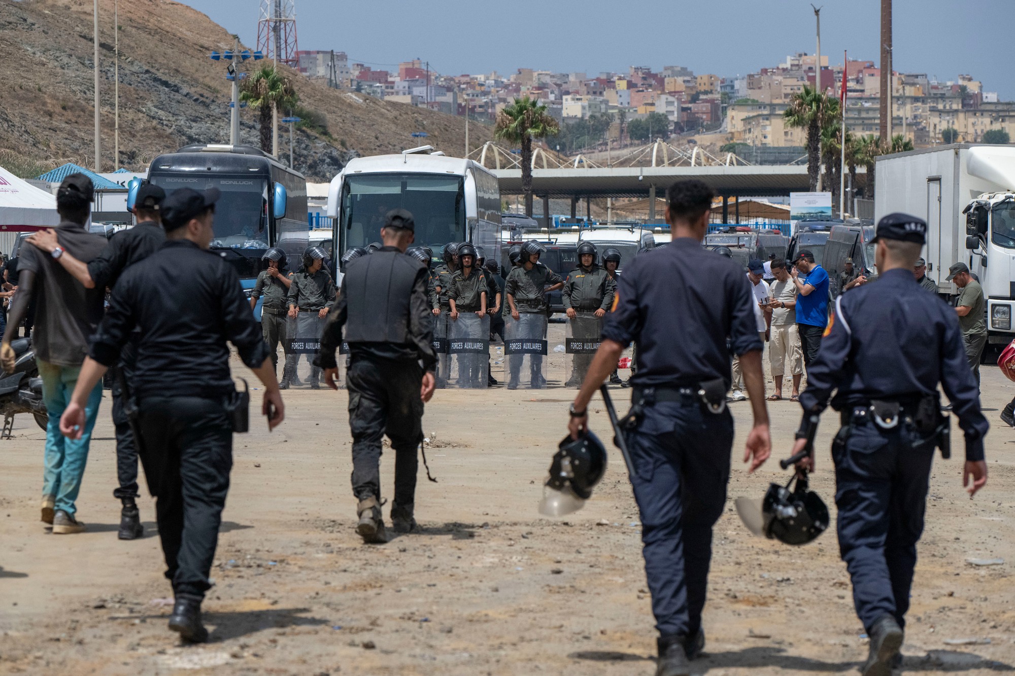 Záber zo španielskej enklávy Ceuta.