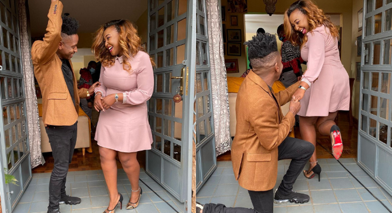 Eric Omondi with Betty Kyallo