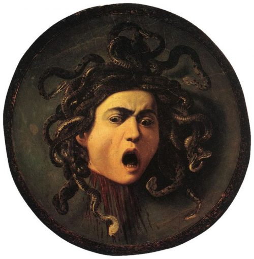 Meduza wedle Caravaggia, 1595–1596, Galeria Uffizi, Florencja