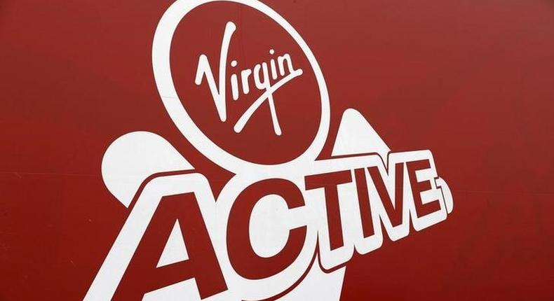 Virgin Active's logo is seen outside its entrance in Southgate, south of Johannesburg, April 16, 2015.  REUTERS/Siphiwe Sibeko