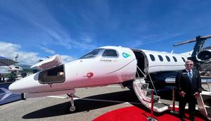 An Embraer Phenom 300E on display at EBACE.Pete Syme/Business Insider