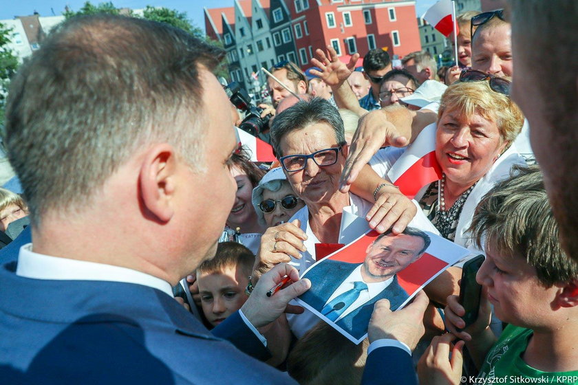 Andrzej Duda na spotkaniu z mieszkańcami Strzelina