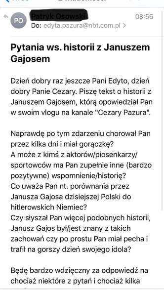 Screen opublikowany przez Edytę Pazurę