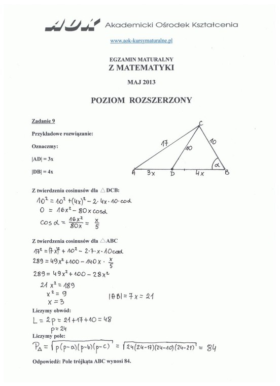 Rozwiązanie zadania 9