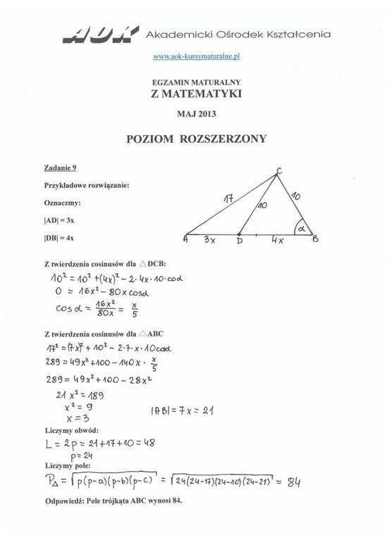 Rozwiązanie zadania 9